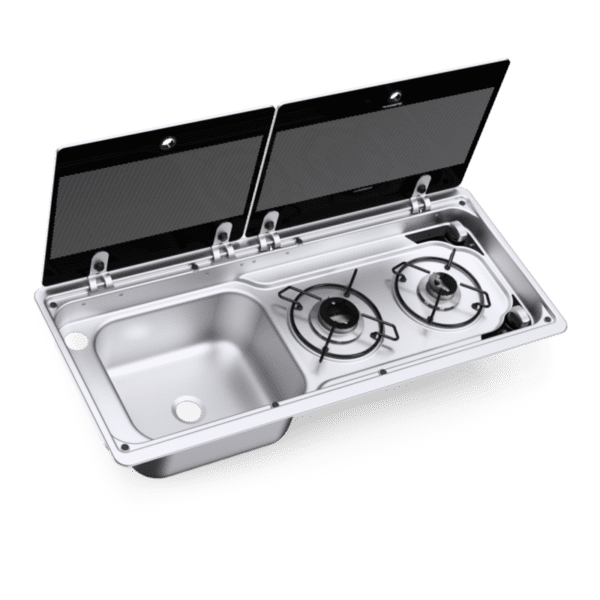 DOMETIC TWO-BURNER HOB AND SINK COMBO