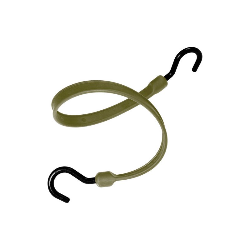 36″ Bungee Polystrap WITH OVERMOLDED NYLON ENDS, Military Green