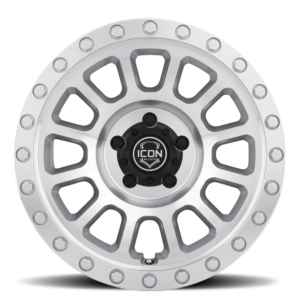 (17×8.5) 4x HULSE SILVER MACHINED 6×5.5 (0 OFFSET)