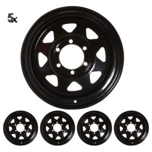 Jimny CSA-X 5 steel wheels 15×7 (5/139.7) BLACK