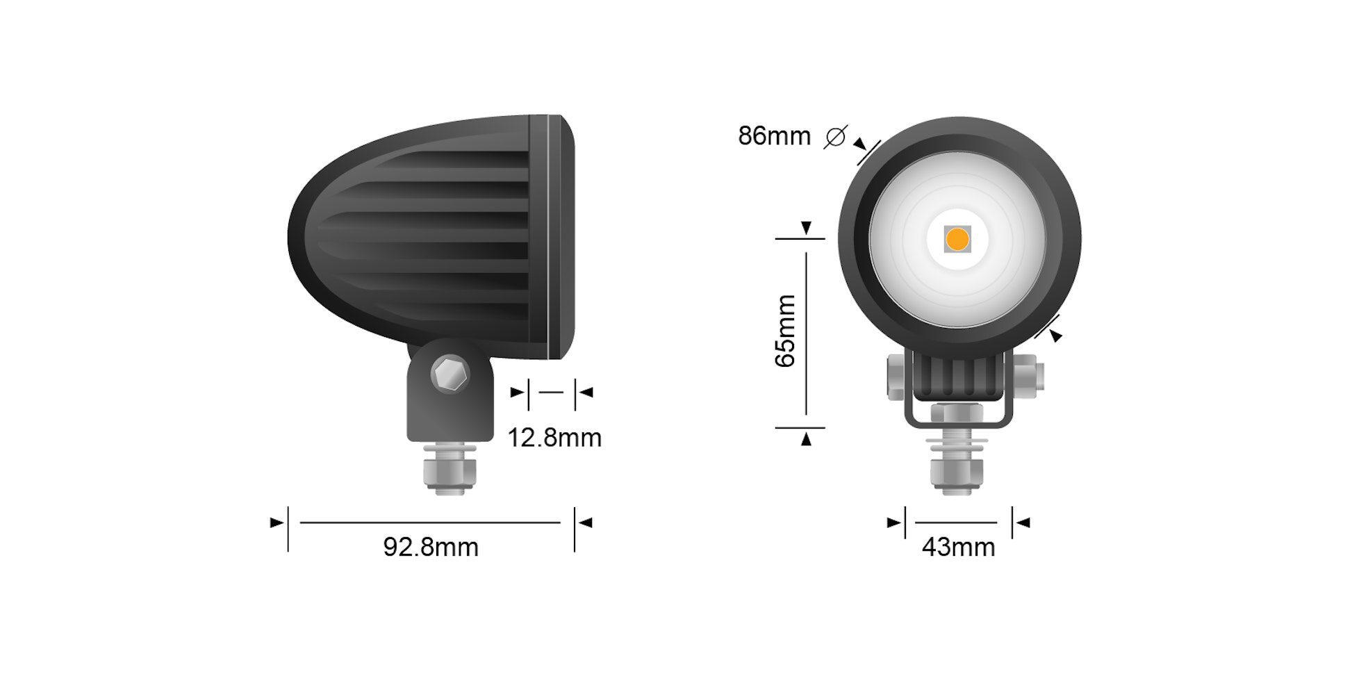 mcx25 spot led motorcycle driving light 01