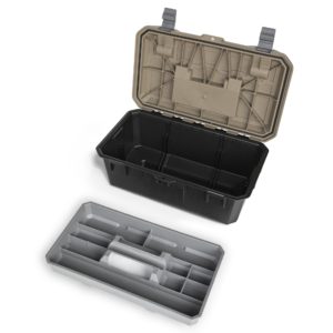 Crossbox – drawer tool box – narrow & wide drawer – desert tan lid